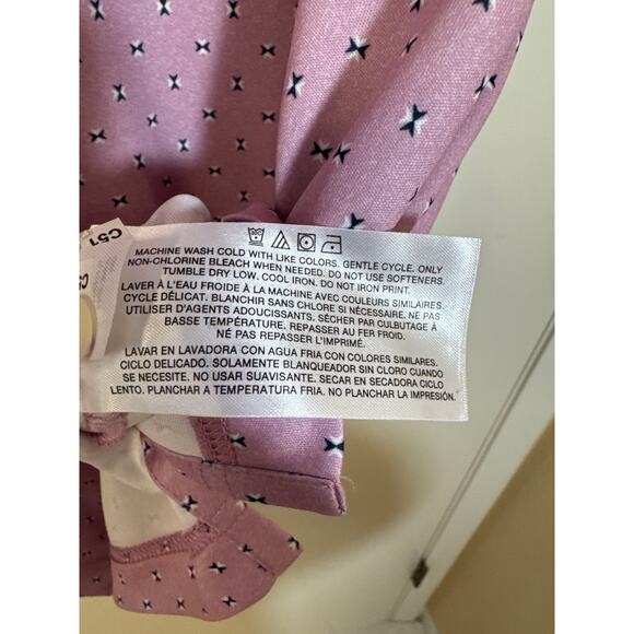 NWT Large Greg Norman ML 75 Play Dry Polo Shirt Mauve, Pink With Navy and White - Picture 7 of 7